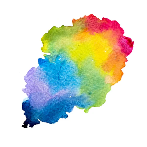 Soyut Çizimi Suluboya Gazeteye Renkli Bir Şekilde Sıçramış Boya Fırçaları — Stok fotoğraf