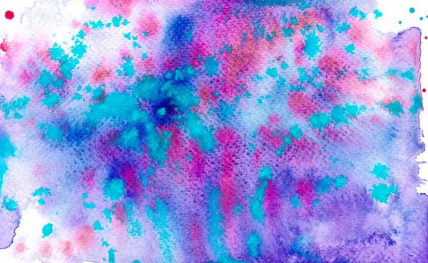Mão Abstrata Aquarela Desenhada Colorido Espirrar Papel Fundo Textura Molhada — Fotografia de Stock
