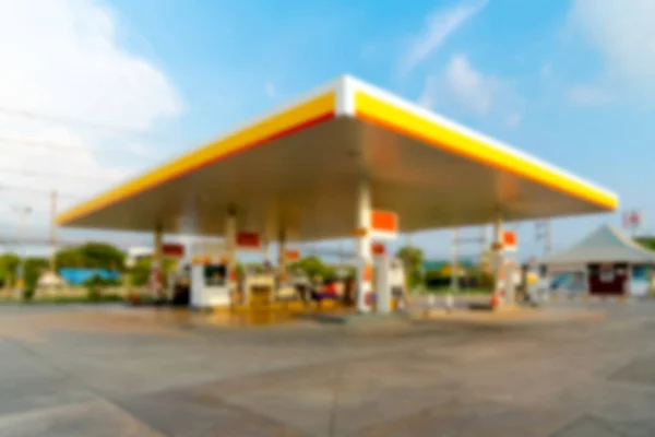 Benzin Istasyonunda Benzinin Bulanık Arkaplanı Araba Için — Stok fotoğraf