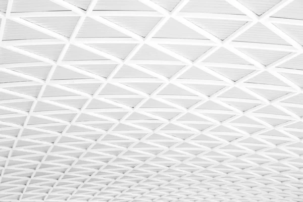 Modernes Weißes Dach Der Architektonischen Baustruktur Mit Stahl — Stockfoto