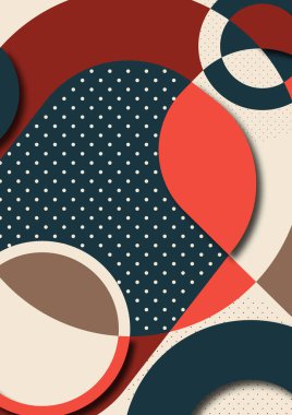 Soyut renk geometrik şekiller. Modern tasarım arka planı. İş sunumu tasarım şablonu, kapak, broşür, broşür, web afişi. Vektör illüstrasyonu