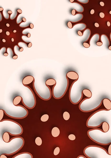 病毒的彩色图像 Coronovirus 2019 Ncov流感病毒 感染的背景 该流行病的全球问题 矢量说明 — 图库矢量图片