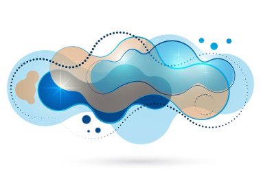 Renkli geometrik arka plan. Sıvı, akış, sıvı arka plan. Sıvı formların bileşimi. Tasarım projen için sanat tasarımı. Vektör illüstrasyonu