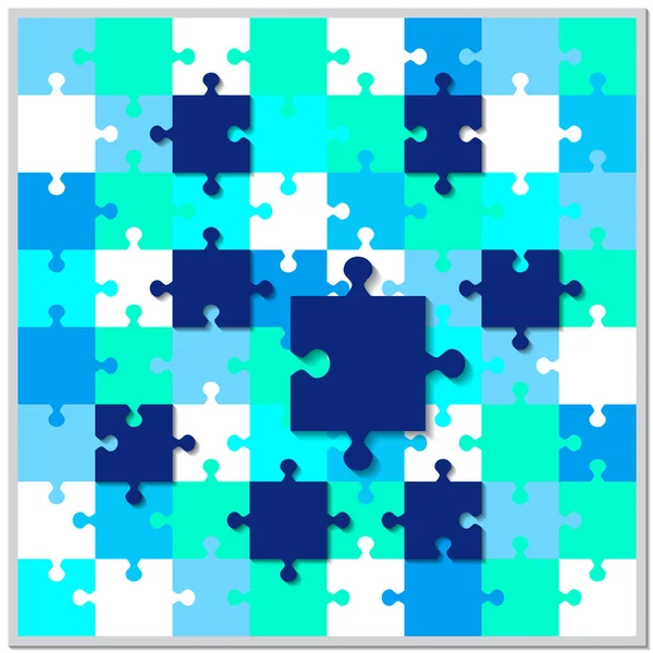 Abstracte Achtergrond Van Heldere Puzzelstukjes Compositie Een Complete Puzzel Vector — Stockvector