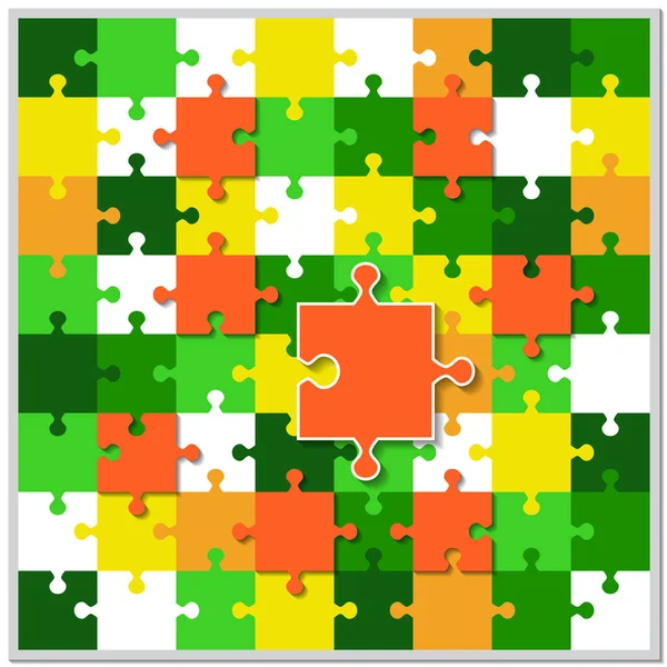 Abstracte Achtergrond Van Heldere Puzzelstukjes Compositie Een Complete Puzzel Vector — Stockvector