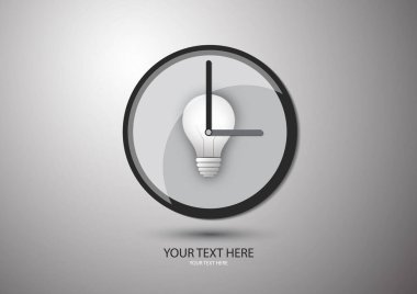 Gri bir arkaplanda soyut bir saat izole edildi. Kontrol ve zaman yönetimi kavramı, planlama, strateji. İşbirliği sürecinin organizasyonu. İş tasarımı için vektör illüstrasyonu.