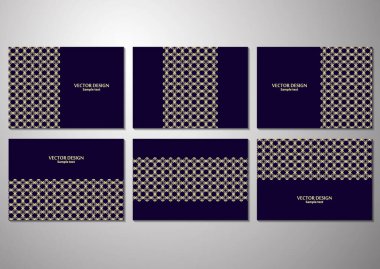 Doğu tarzında stil geometrik desen. Broşür, broşür, kapak, poster ve kartvizit için modern dekoratif şablonlar. Şirket tasarımı. Vektör illüstrasyonu