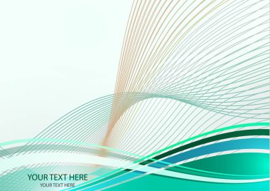 Parlak renkli zarif çizgiler soyut dalgalar. Modern iş tasarımının bir unsuru. Vektör illüstrasyonu.