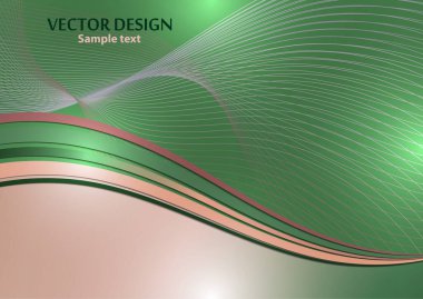 Parlak renkli zarif çizgiler soyut dalgalar. Modern iş tasarımının bir unsuru. Vektör illüstrasyonu.