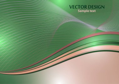 Parlak renkli zarif çizgiler soyut dalgalar. Modern iş tasarımının bir unsuru. Vektör illüstrasyonu.