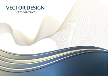 Parlak renkli zarif çizgiler soyut dalgalar. Modern iş tasarımının bir unsuru. Vektör illüstrasyonu.