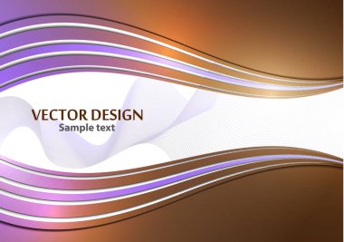 Parlak renkli zarif çizgiler soyut dalgalar. Modern iş tasarımının bir unsuru. Vektör illüstrasyonu.