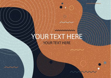 Yaratıcı soyut kavram, renkli şekiller. Mesaj veya metin için yeri olan fütürist poster tasarımı. Web tasarımı, afişler, posterler, reklamlar için renkli geometrik arkaplan. Vektör illüstrasyonu