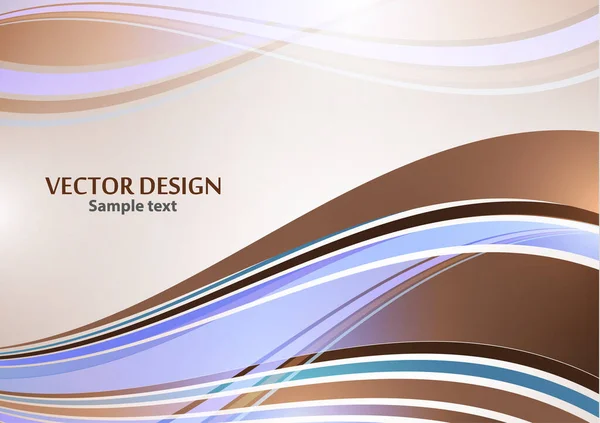 Color Brillante Líneas Elegantes Ondas Abstractas Elemento Diseño Empresarial Moderno — Vector de stock