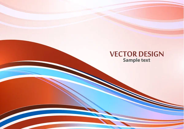 Color Brillante Líneas Elegantes Ondas Abstractas Elemento Diseño Empresarial Moderno — Vector de stock