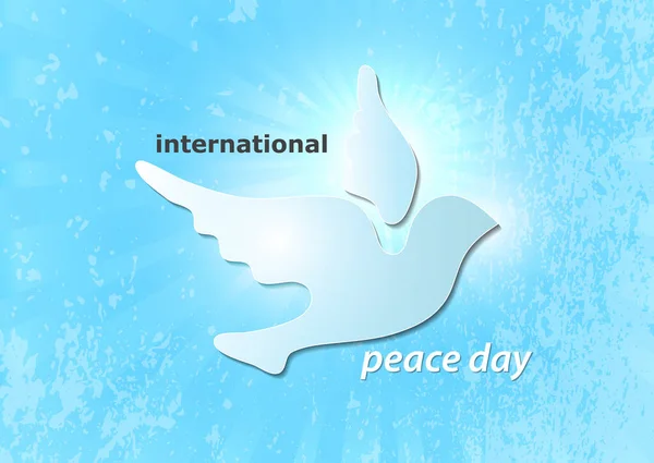 Manifesto Giornata Mondiale Della Pace Concetto Colomba Pace Simbolo Libertà — Vettoriale Stock