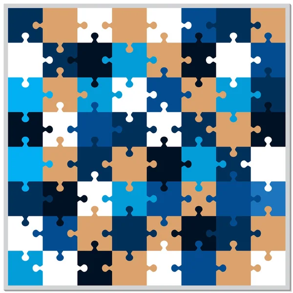 Abstracte Achtergrond Van Heldere Puzzelstukjes Compositie Een Complete Puzzel Vector — Stockvector