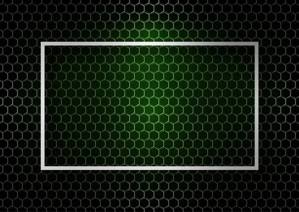 Fond Technique Abstrait Grille Métallique Hexagones Rétroéclairage Couleur Endroit Pour — Image vectorielle