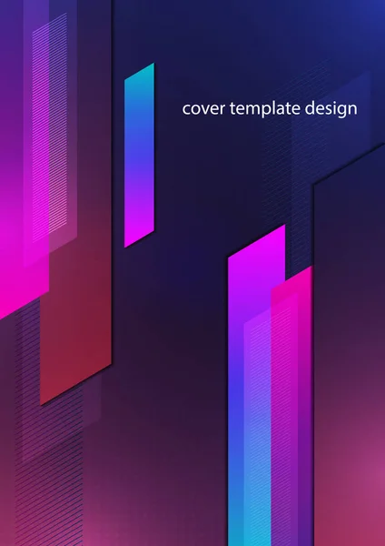 抽象力学的背景 単純な幾何学的形状 ブロック ストライプ 明るいグラデーションの色 企業デザインのテンプレート ベクターイラスト — ストックベクタ