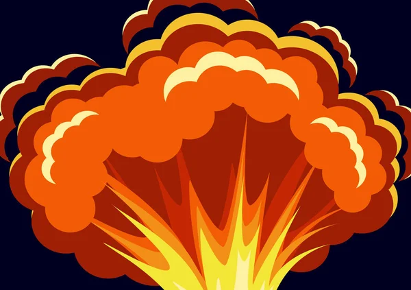 Взрыв Векторной Бомбы Дымом Бум Эффекта Мультфильма Вспышка Взрыва Комикс — стоковый вектор