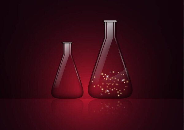 Абстрактный фон изолированная стеклянная лампа с таинственным веществом и пустой стеклянной лампой. Химические и биологические эксперименты. Векторная иллюстрация для вашего дизайна
.