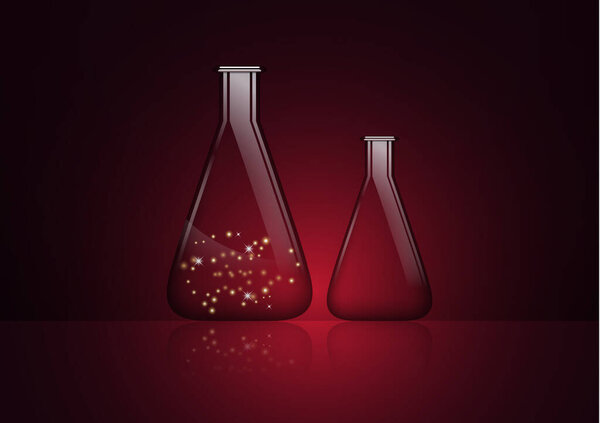 Абстрактный фон изолированная стеклянная лампа с таинственным веществом и пустой стеклянной лампой. Химические и биологические эксперименты. Векторная иллюстрация для вашего дизайна
.