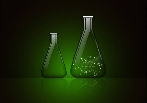Абстрактный фон изолированная стеклянная лампа с таинственным веществом и пустой стеклянной лампой. Химические и биологические эксперименты. Векторная иллюстрация для вашего дизайна
.