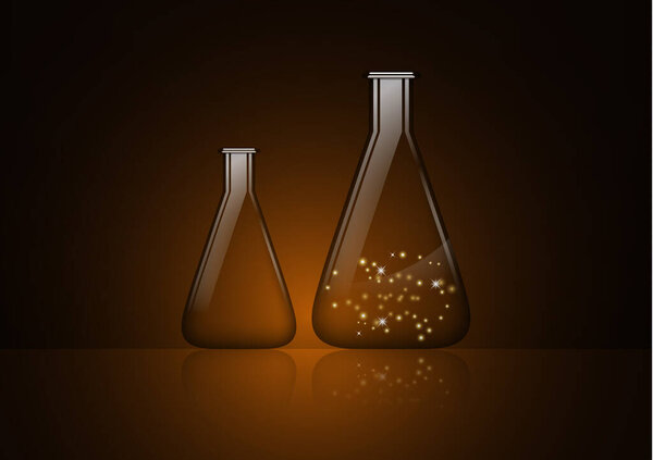 Абстрактный фон изолированная стеклянная лампа с таинственным веществом и пустой стеклянной лампой. Химические и биологические эксперименты. Векторная иллюстрация для вашего дизайна
.