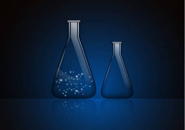 Абстрактный фон изолированная стеклянная лампа с таинственным веществом и пустой стеклянной лампой. Химические и биологические эксперименты. Векторная иллюстрация для вашего дизайна
.