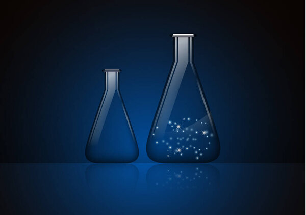 Абстрактный фон изолированная стеклянная лампа с таинственным веществом и пустой стеклянной лампой. Химические и биологические эксперименты. Векторная иллюстрация для вашего дизайна
.