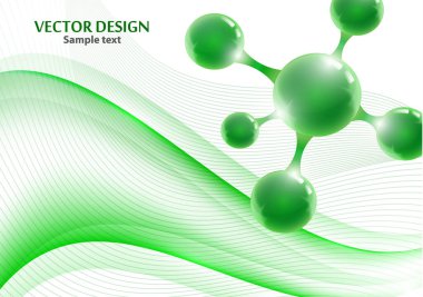 Tıp, bilim, teknoloji ve kimya için soyut bilimsel arkaplan. Dalgalar akar. Duvar kağıdı ya da afiş tasarla. Vektör geometrik dinamik çizim