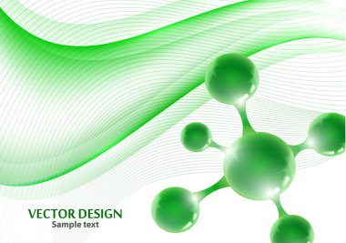 Tıp, bilim, teknoloji ve kimya için soyut bilimsel arkaplan. Dalgalar akar. Duvar kağıdı ya da afiş tasarla. Vektör geometrik dinamik çizim
