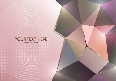 Soyut düşük polyester, çok köşeli mozaik. Web, sunumlar ve baskılar için modern parlak arka plan. Tasarımınız için vektör illüstrasyonu.