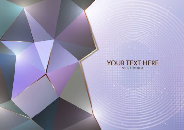 Soyut düşük polyester, çok köşeli mozaik. Web, sunumlar ve baskılar için modern parlak arka plan. Tasarımınız için vektör illüstrasyonu.