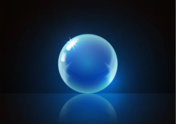 Boule Verre Brillante Boule Cristal Bulle Abstraite Liquide Élément Votre — Image vectorielle
