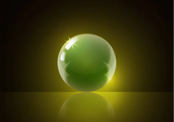 Boule Verre Brillante Boule Cristal Bulle Abstraite Liquide Élément Votre — Image vectorielle