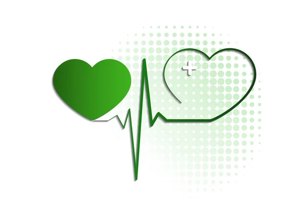 Εικονίδιο Καρδιάς Γραμμή Παλμού Λευκό Φόντο Ιατρικό Είδωλο Μοντέρνο Απλό — Διανυσματικό Αρχείο