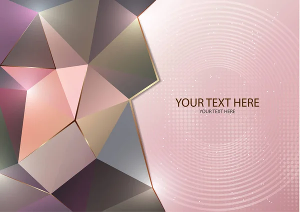 Mosaico Triangular Poligonal Bajo Abstracto Fondo Brillante Moderno Para Web — Vector de stock