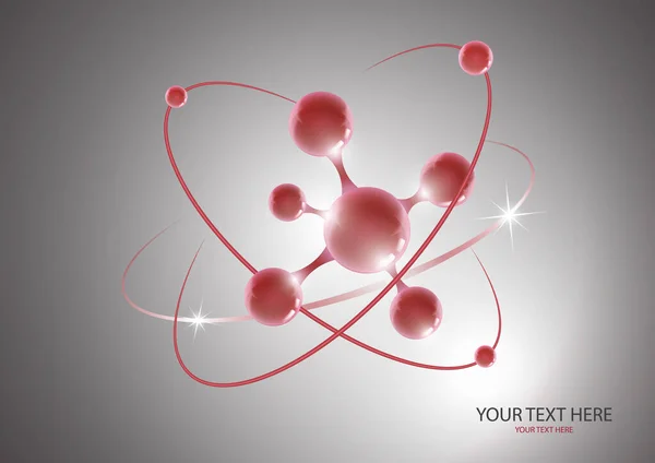 Gri arka planda modern molekül logosu simgesi. Tıp, bilim, teknoloji, kimya ve biyoteknoloji için logo şablonu. Tasarımınız için vektör illüstrasyonu.