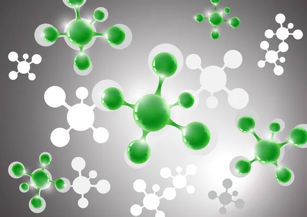Сучасний Абстрактний Фон Молекули Сірому Фоні Розробка Шаблону Медицини Науки — стоковий вектор