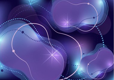 Parlak gradyan örgüye karşı soyut dinamik akışkan. Şekiller ve elementlerle sıvı dinamikleri. Tasarımınız için vektör geleceksel arkaplanı.