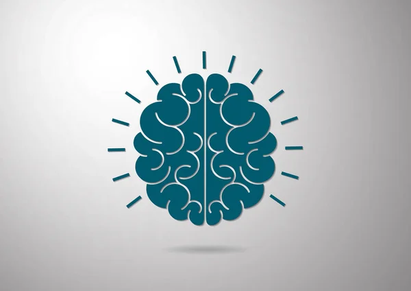 Logo Ikona Lidského Mozku Pojem Myšlení Brainstorming Dobrý Nápad Mozková — Stockový vektor