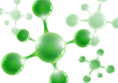 3D makro moleküllü kimyasal vektör nanoteknoloji arka planı. Bilimsel, kimyasal, fiziksel, eğitim ve diğer projeler için vektör illüstrasyonu.