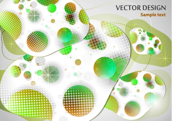 Forma Colorida Líquida Criativa Composta Por Círculos Destaques Composição Moda — Vetor de Stock