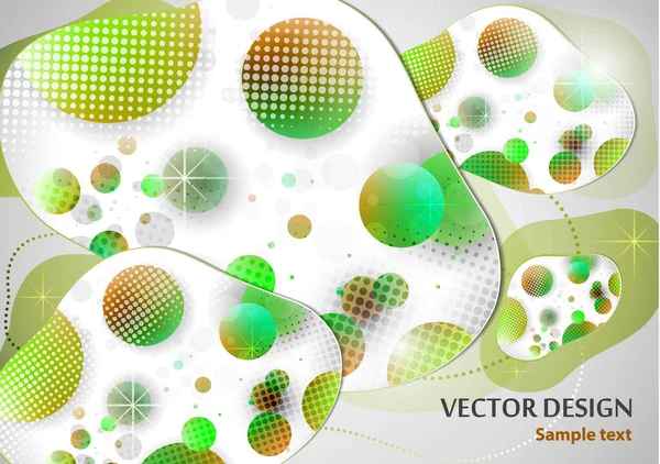 Forma Colorida Líquida Creativa Que Consiste Círculos Reflejos Composición Moda — Vector de stock