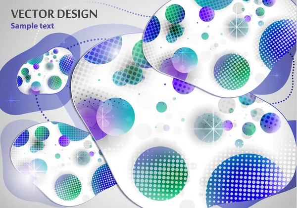 Daireler Röflelerden Oluşan Yaratıcı Sıvı Renkli Form Mevcut Tasarımın Modaya — Stok Vektör