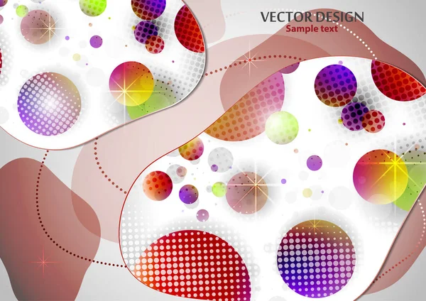 Creative Liquid Colorful Form Consisting Circles Highlights Fashionable Composition Current — Stock Vector