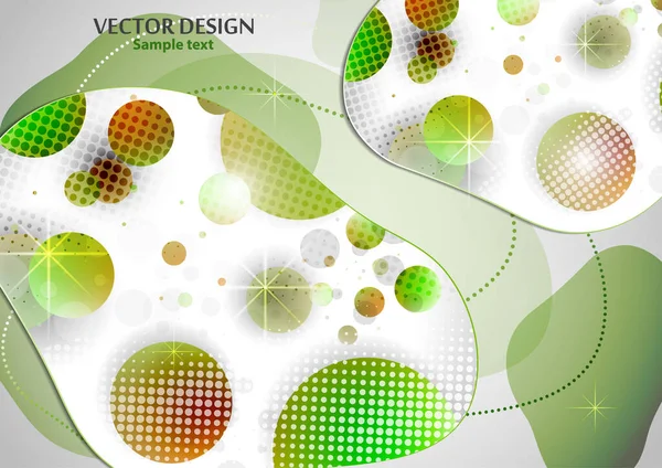 Forma Colorida Líquida Creativa Que Consiste Círculos Reflejos Composición Moda — Vector de stock