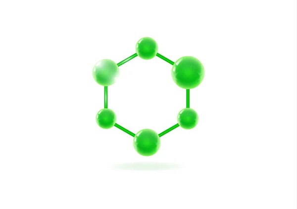 Modern Molekül Simgesi Logosu Tıp Bilim Teknoloji Kimya Biyoteknoloji Için — Stok Vektör