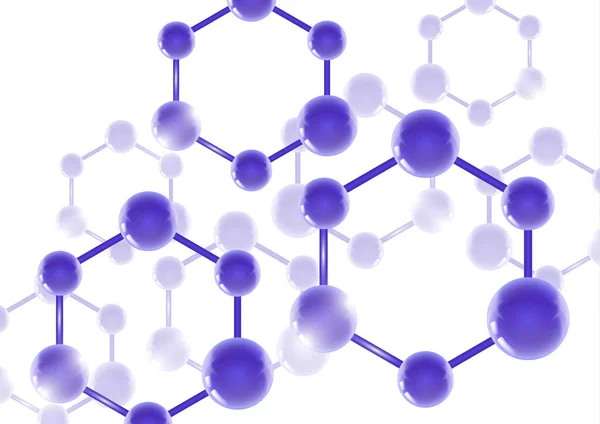 Fondo Nanotecnología Vectorial Química Con Macromoléculas Ilustración Vectorial Para Proyectos — Archivo Imágenes Vectoriales